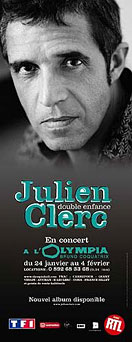 Affiche du concert de Julien Clerc à l'Olympia - édition 2006