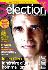 Julien Clerc dans le Reader Digest 774-du-26-novembre-2011