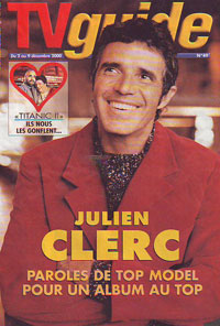 Julien Clerc fait la couverture de TV guide