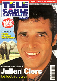 Julien Clerc fait la couverture de Tele Cable Satellite